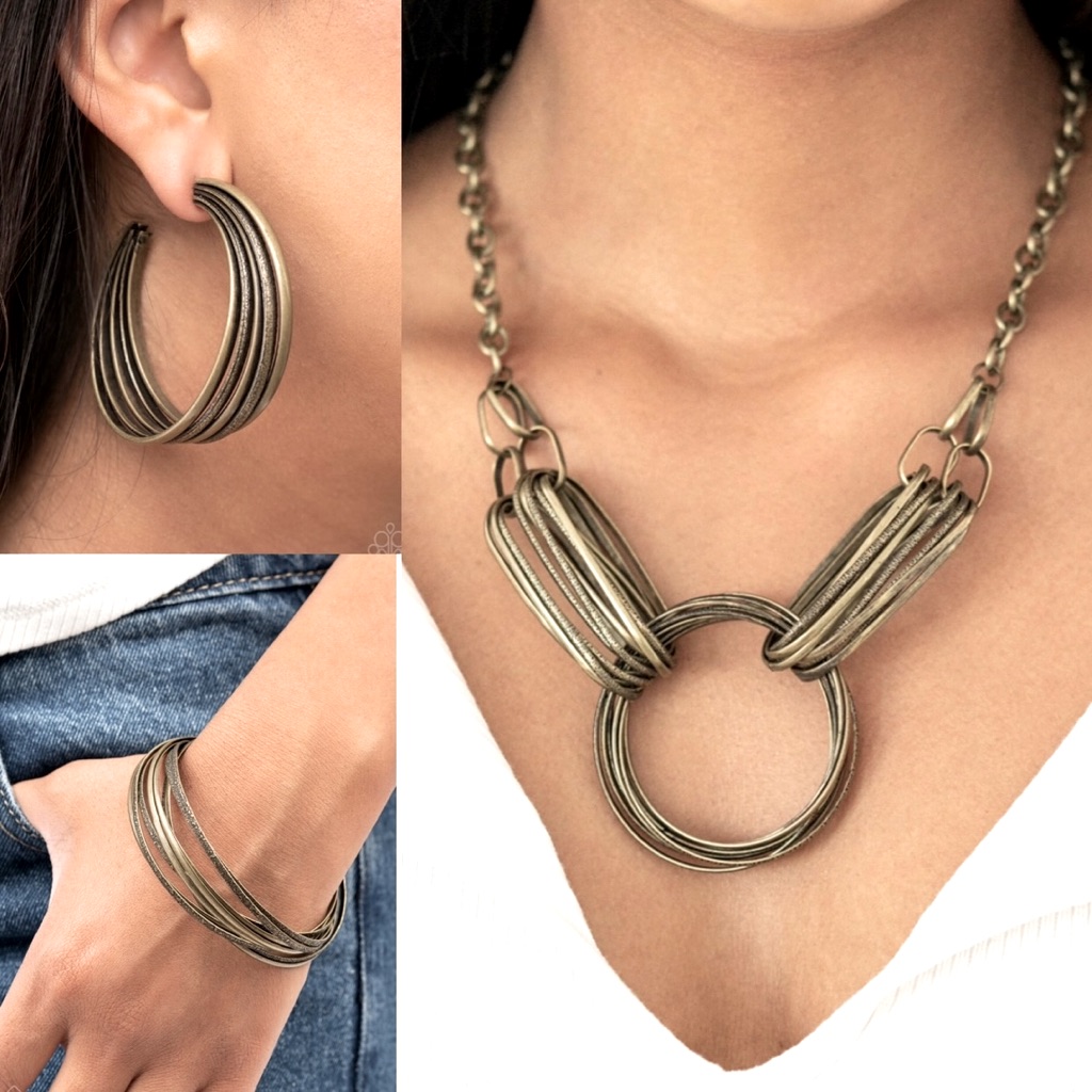 3pc. Brass Necklace Set. Nwt